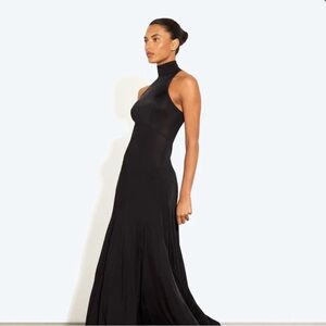 Elegant Black Sleeveless Rat & Boa Giada Dress